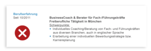 schlechte Lesbarkeit im Lebenslauf - KarriereCoaching -BusinessCoaching - München